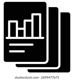 Icono de Web de informe en negrita