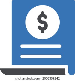 report with white background. report is a symbol of banking .glyph colour icon.