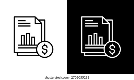 Diseño de conjunto de iconos blancos de informe
