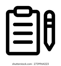 Report writing icon for professional documentation. Report Writing Modern Professional Line Icon with minimal clean design representing business office analysis notes data and organization
