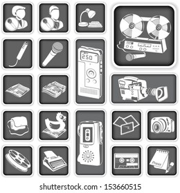 reporter buttons set