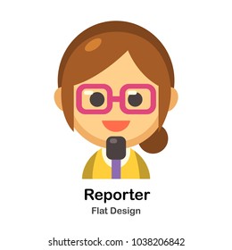 Reporter Flat illustration