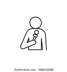 the reporter icon. Element of media and news for mobile concept and web apps. Detailed the reporter icon can be used for web and mobile. Premium icon on white background