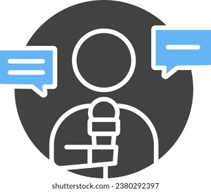 Reporter icon vector image. Suitable for mobile application web application and print media.