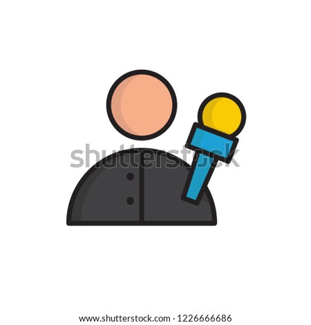 reporter icon vector. job icon vector