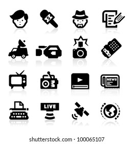 Reporter icons set -?? Elegant series