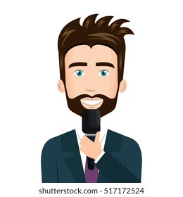 reporter live news isolated icon