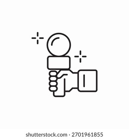 reporter microphone icon sign vector