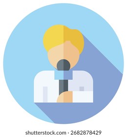 Reporter Modern Vector Icon - Minimal Illustration Symbol Template für Web Mobile App UI Design