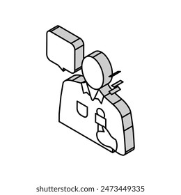 reporter news media isometric icon vector. reporter news media sign. isolated symbol illustration