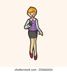 Reporter and photographer theme elements vector,eps
