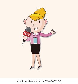 Reporter and photographer theme elements vector,eps