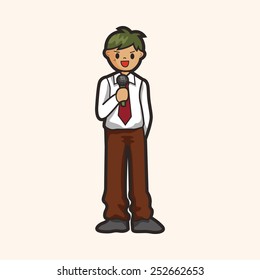 Reporter and photographer theme elements vector,eps