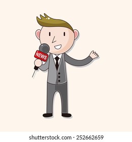 Reporter and photographer theme elements vector,eps