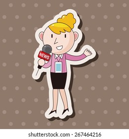 Reporter and photographer theme elements vector,eps