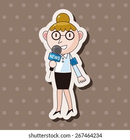 Reporter and photographer theme elements vector,eps