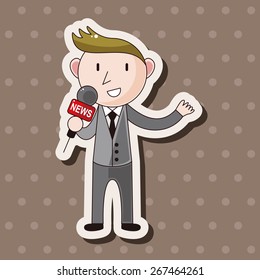 Reporter and photographer theme elements vector,eps