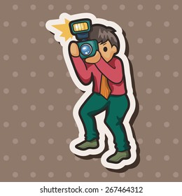 Reporter and photographer theme elements vector,eps