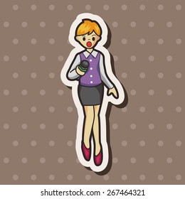 Reporter and photographer theme elements vector,eps