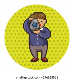 Reporter and photographer theme elements vector,eps