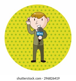 Reporter and photographer theme elements vector,eps