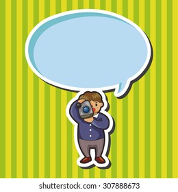 Reporter and photographer theme elements vector,eps