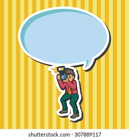Reporter and photographer theme elements vector,eps