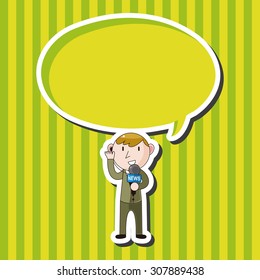 Reporter and photographer theme elements vector,eps