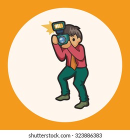 Reporter and photographer theme elements vector,eps