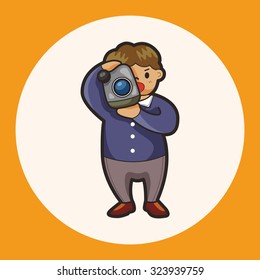 Reporter and photographer theme elements vector,eps