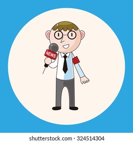 Reporter and photographer theme elements vector,eps