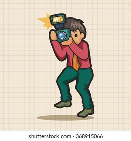 Reporter and photographer theme elements vector,eps