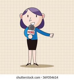 Reporter and photographer theme elements vector,eps