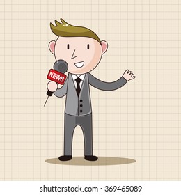Reporter and photographer theme elements vector,eps