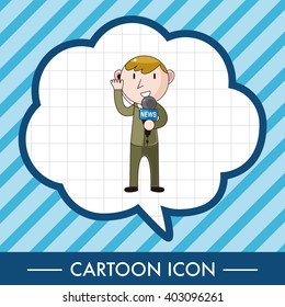 Reporter and photographer theme elements vector,eps