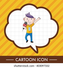 Reporter and photographer theme elements vector,eps