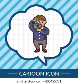 Reporter and photographer theme elements vector,eps
