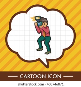Reporter and photographer theme elements vector,eps