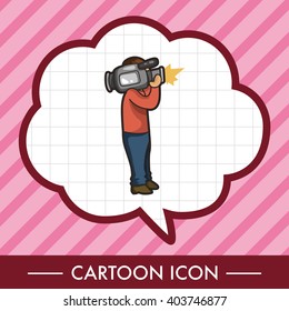 Reporter and photographer theme elements vector,eps