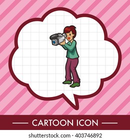 Reporter and photographer theme elements vector,eps