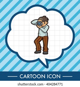 Reporter and photographer theme elements vector,eps