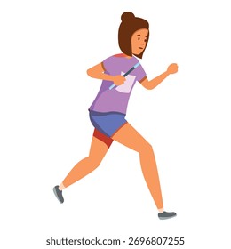 Reporter running while holding microphone and reporting breaking news