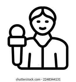 Vektorgrafik-Symboldesign des Reporters