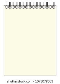 A reporter's blank notepad template or background isolated on a white background