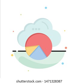 Reporting, Cloud, Data Science, Cloud Science Abstract Flat Color Icon Template. Vector Icon Template background