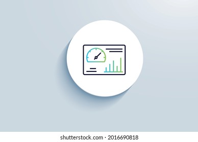 Reporting dashboards icon vector design