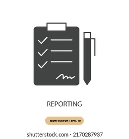reporting icons  symbol vector elements for infographic web