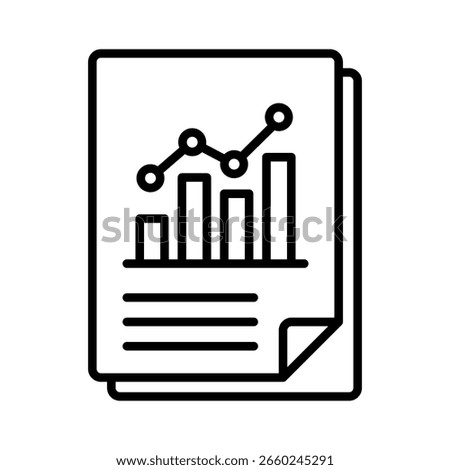 Reporting line icon vector illustration