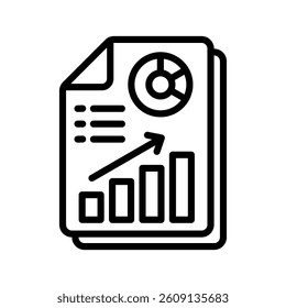 Reporting Line Vector Illustration On White Background.
