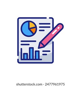 Reporting on Business Operation Vector Icon